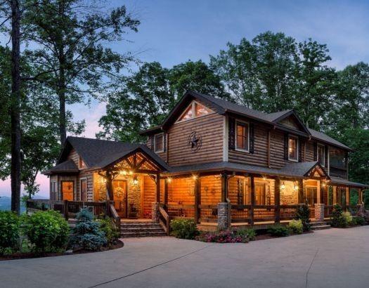 Georgia Mountain Home at Sunset