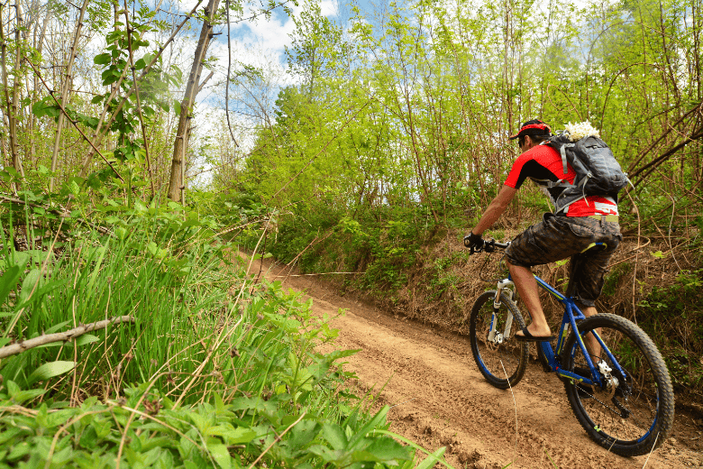 Person on Bike on Trail
