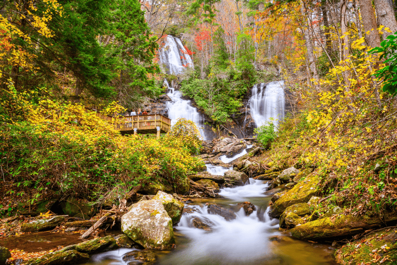 Anna Ruby Falls in Fall