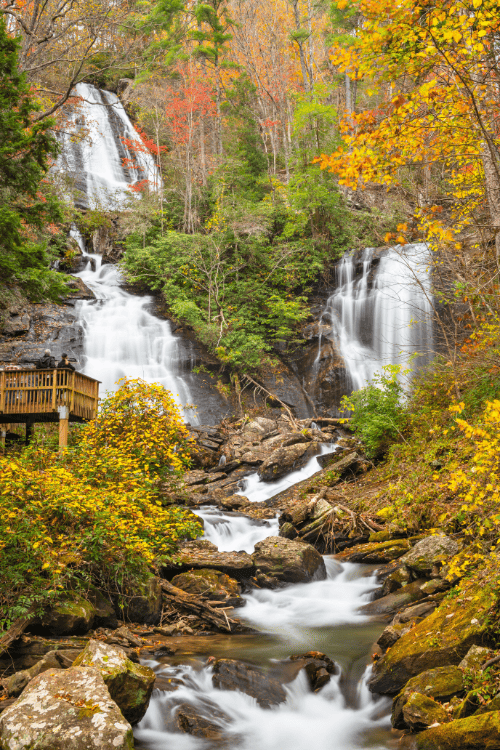 Anna Ruby Falls in Fall