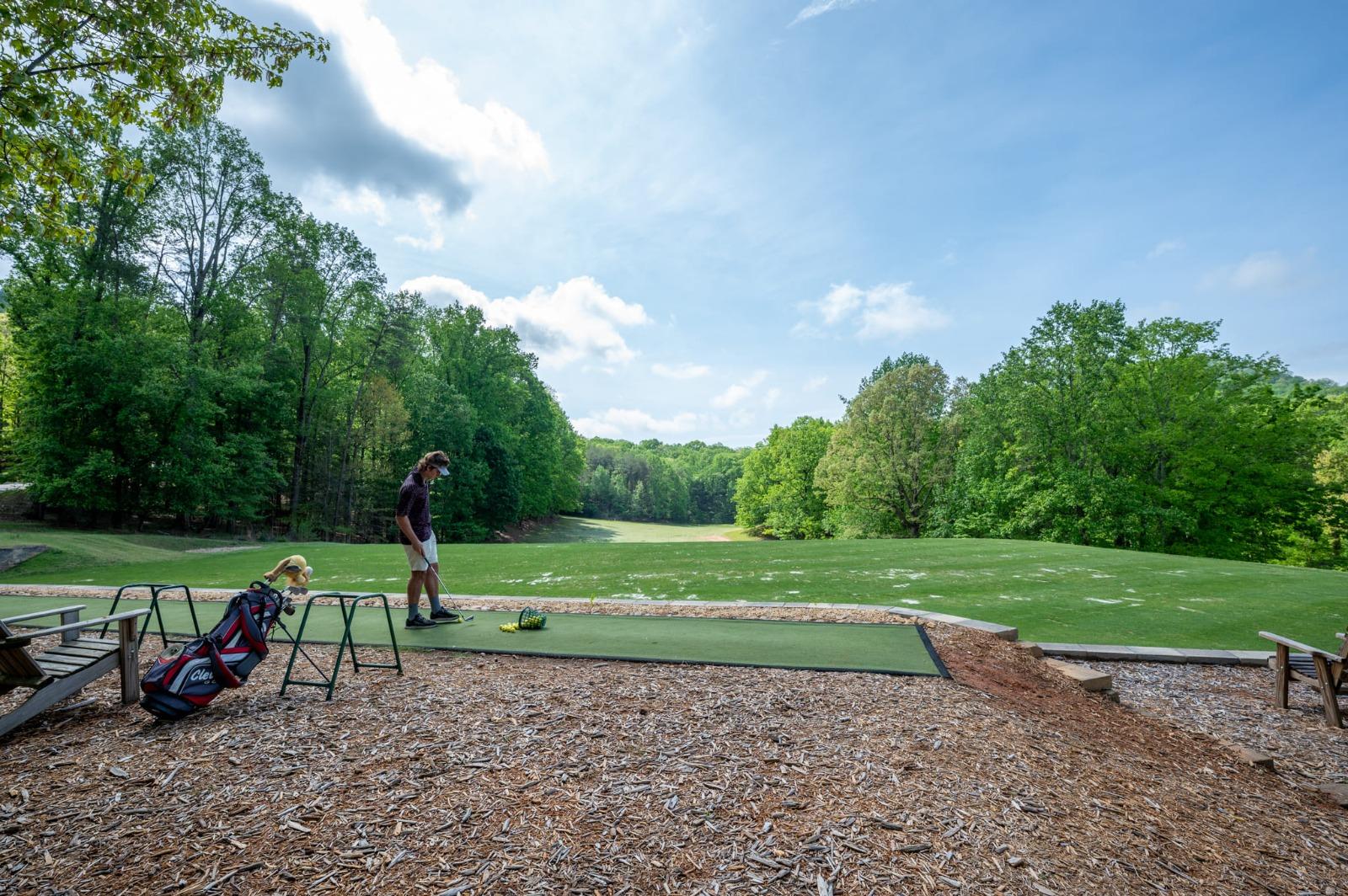 Person on Driving Range