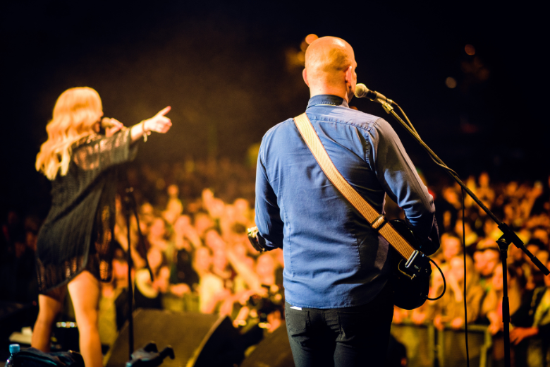 People Playing at a Concert