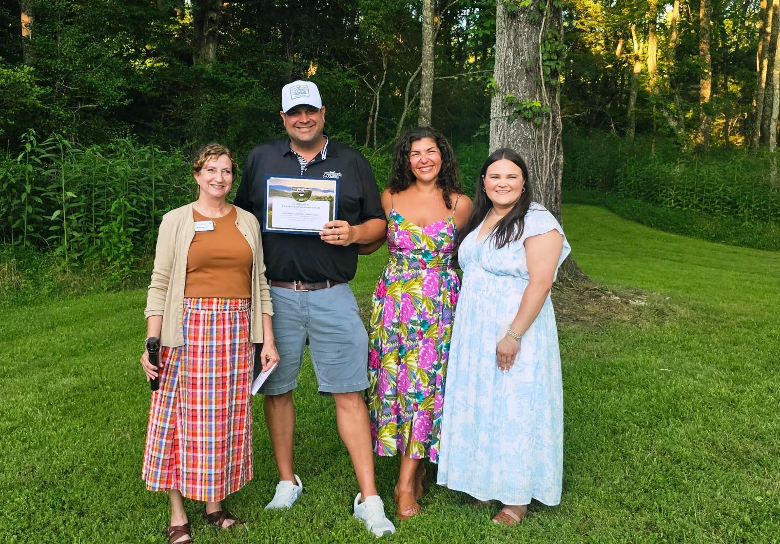 Staff Being Recognized by the Fannin County Chamber of Commerce