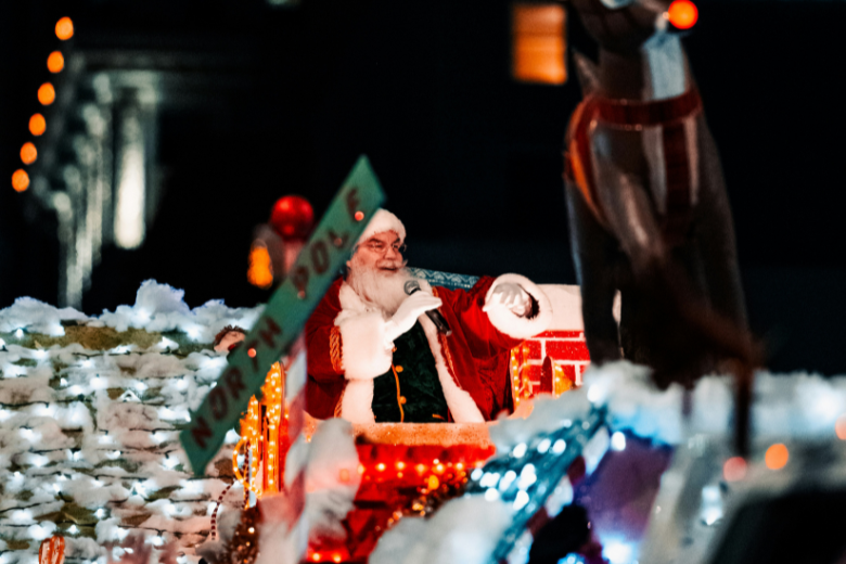Santa in Holiday Parade
