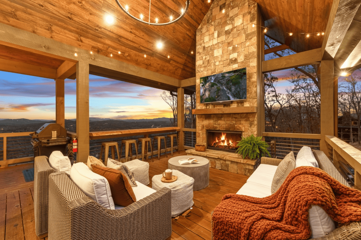 Deck Fireplace SCCR Rental