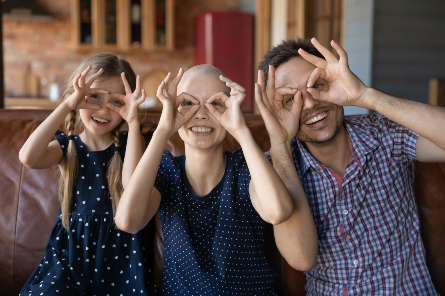 Family with Cancer Mother Being Silly