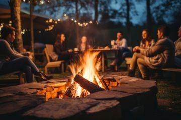 Friends Around Fire Pit