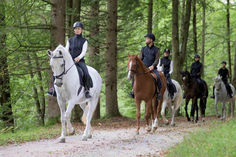 People Horseback Riding