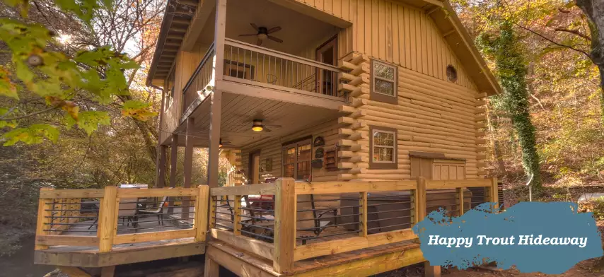Deck on Happy Trout Hideaway Vacation Rental