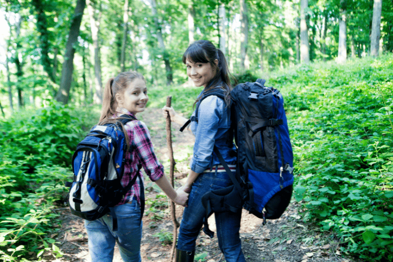 Two Girls Hiking