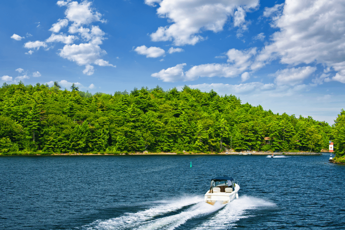 Boat on Lake Arrowhead