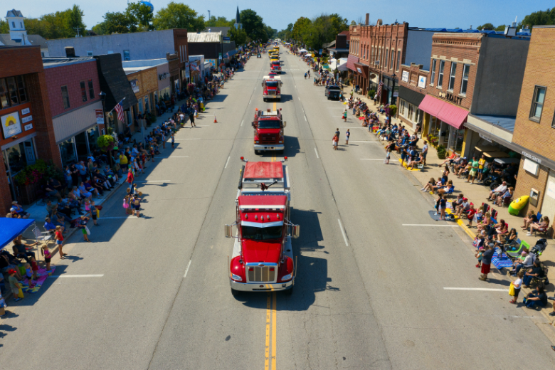 Parade with Fire Trucks
