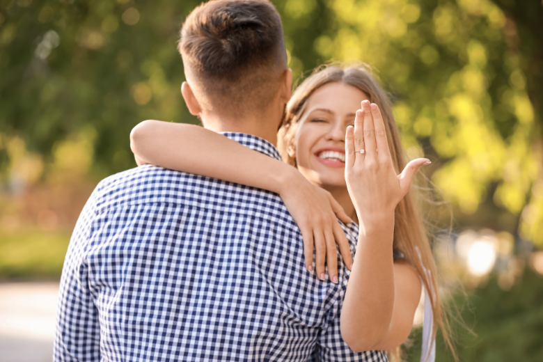 Girl Showing Off Ring